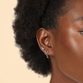 Glimmer 18k Gold-Plated Crystal Studs