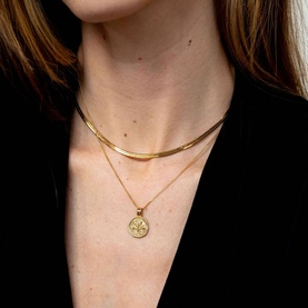 Snake 18k Gold-Plated Chain Necklace