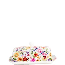 Swan Garden Butter Dish