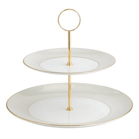 Gio Gold Two-Tier Cake Stand