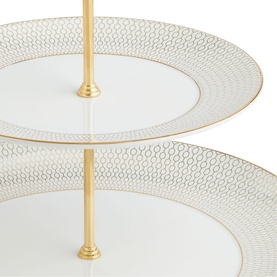 Gio Gold Two-Tier Cake Stand