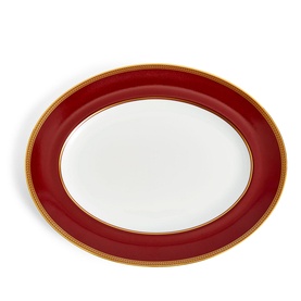 Renaissance Red Oval Platter 35.7cm