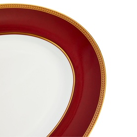 Renaissance Red Oval Platter 35.7cm