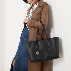 Temple Large Leather Tote Bag