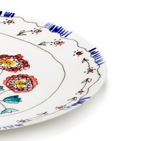Midnight Flowers Serving Plate