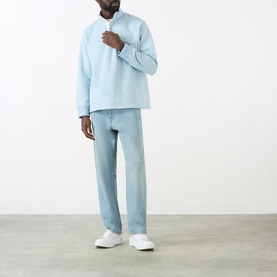 Button-Placket Logo-Detail Sweatshirt