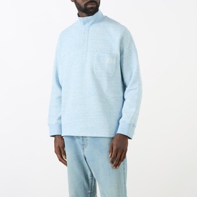 Button-Placket Logo-Detail Sweatshirt