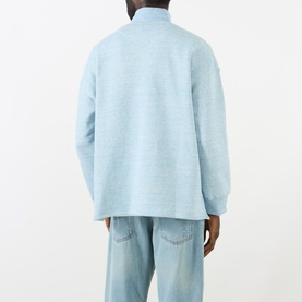 Button-Placket Logo-Detail Sweatshirt