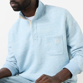 Button-Placket Logo-Detail Sweatshirt