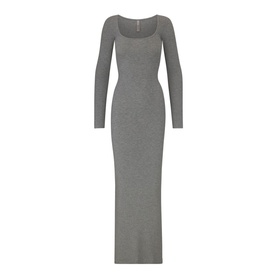 Long Sleeve Dress Heather Grey