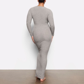 Long Sleeve Dress Heather Grey