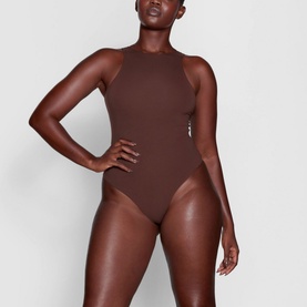 High Neck Bodysuit Cocoa