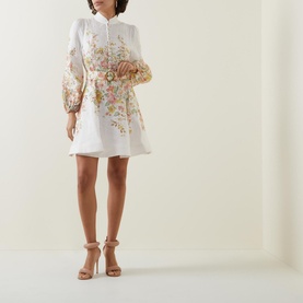 Matchmaker Floral Mini Shirt Dress