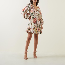 Lexi Floral Mini Wrap Dress