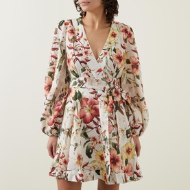 Lexi Floral Mini Wrap Dress