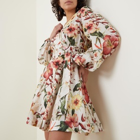 Lexi Floral Mini Wrap Dress
