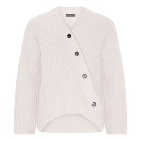 Asymmetric Button Cardigan