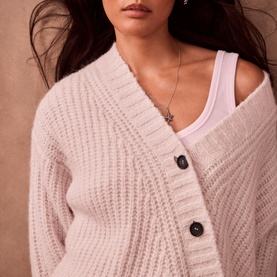 Asymmetric Button Cardigan