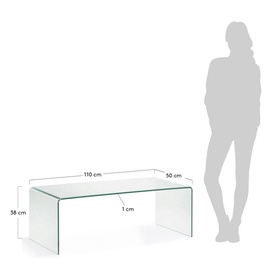 Burano Glass Coffee Table 110 x 50cm