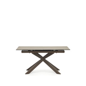 Atminda Extendable Table 160-210 x 90cm Porcelain with Brown Finished Steel Legs