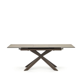 Atminda Extendable Table 160-210 x 90cm Porcelain with Brown Finished Steel Legs