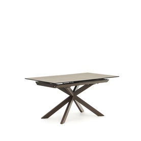 Atminda Extendable Table 160-210 x 90cm Porcelain with Brown Finished Steel Legs