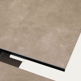 Atminda Extendable Table 160-210 x 90cm Porcelain with Brown Finished Steel Legs