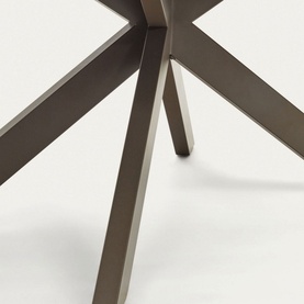 Atminda Extendable Table 160-210 x 90cm Porcelain with Brown Finished Steel Legs