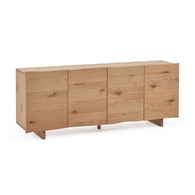Rasha 4 Door Sideboard 180 x 71cm Oak Veneer with Natural Finish