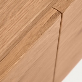 Rasha 4 Door Sideboard 180 x 71cm Oak Veneer with Natural Finish