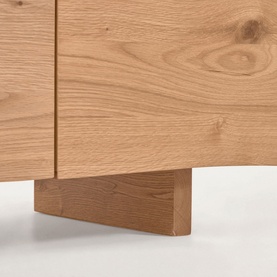 Rasha 4 Door Sideboard 180 x 71cm Oak Veneer with Natural Finish