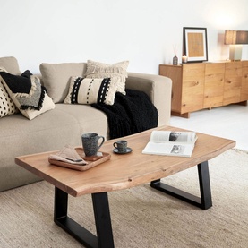 Rasha 4 Door Sideboard 180 x 71cm Oak Veneer with Natural Finish