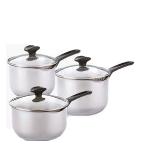 Three-Piece Cook & Strain Saucepan Set