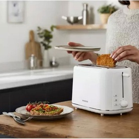 Abbey Lux White 2 Slot Toaster