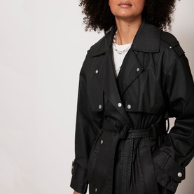 Waxed Trench Coat