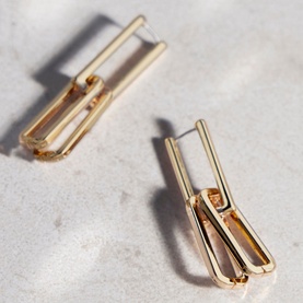 Gold-Tone Link Earrings