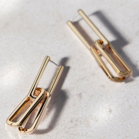 Gold-Tone Link Earrings
