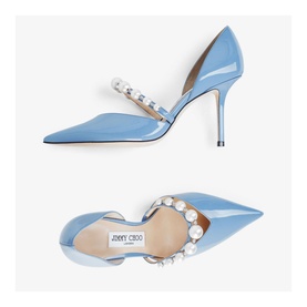 Aurelie 85 Pearl-Embellished Patent Leather Pumps