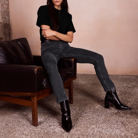 Mid-Rise Slim Leg Jeans