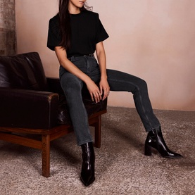 Mid-Rise Slim Leg Jeans