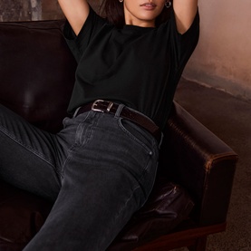 Mid-Rise Slim Leg Jeans