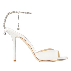 Saeda 100 Crystal-Embellished Heeled Sandals