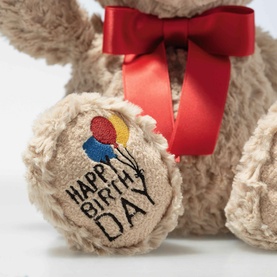 Soft Cuddly Friends Jimmy Teddy Bear Happy Birthday 35cm