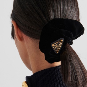 Velvet Logo Scrunchie