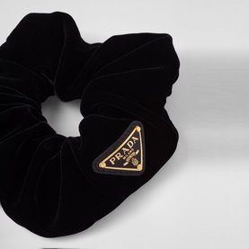 Velvet Logo Scrunchie