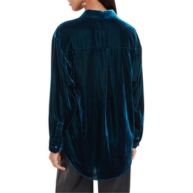 Velvet Oversized Shirt