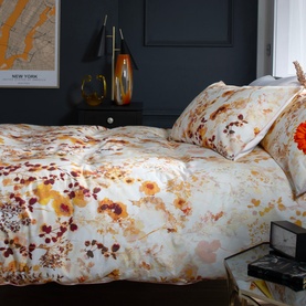 Watercolour Floral Duvet Set Spice