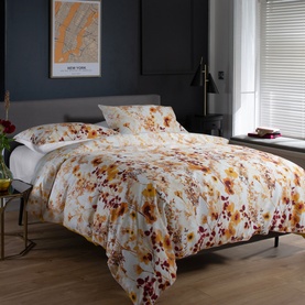 Watercolour Floral Duvet Set Spice