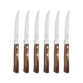 Set of 6 Table Knife with Wooden Handle