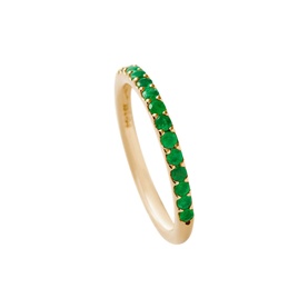 Solid Gold Fine Half Emerald Eternity Ring